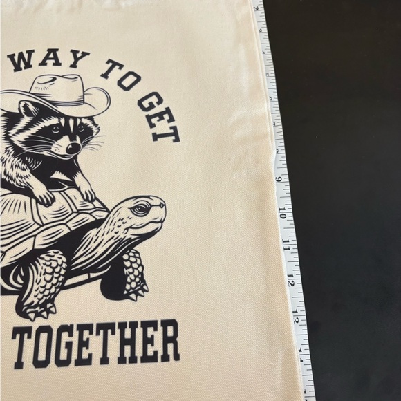 Handmade - New With Tags - On The Way Canvas Tote Bag - Picture 3 of 4